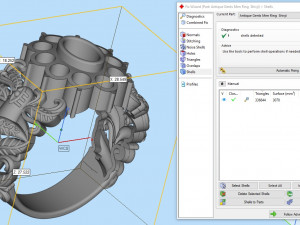 antique gents men ring shivji 3d print model 3Dプリントモデル