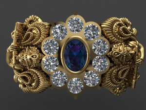 krishanji antique gents men ring 3d print model 3D 打印模型