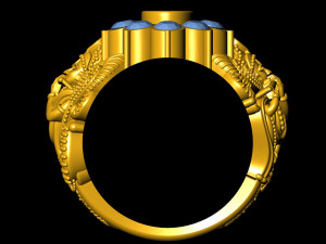 krishanji antique gents men ring 3d print model 3D 打印模型