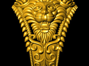 antique gents men lion ring 3D-printmodel