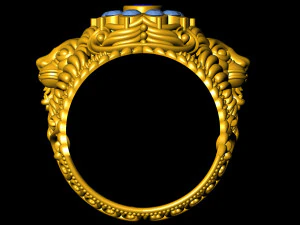 antique gents men lion ring 3D Print Model