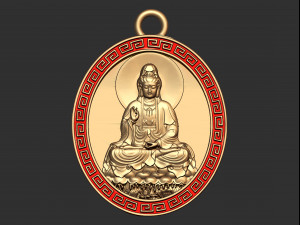 0125 buddha coin pendant ready for 3d print 3D Print Model