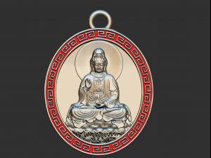 0125 buddha coin pendant ready for 3d print 3D प्रिंट मॉडल