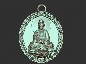 0125 buddha coin pendant ready for 3d print 3D Print Model