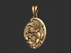 0129 baby angel pendant ready for 3d print 3D Print Model