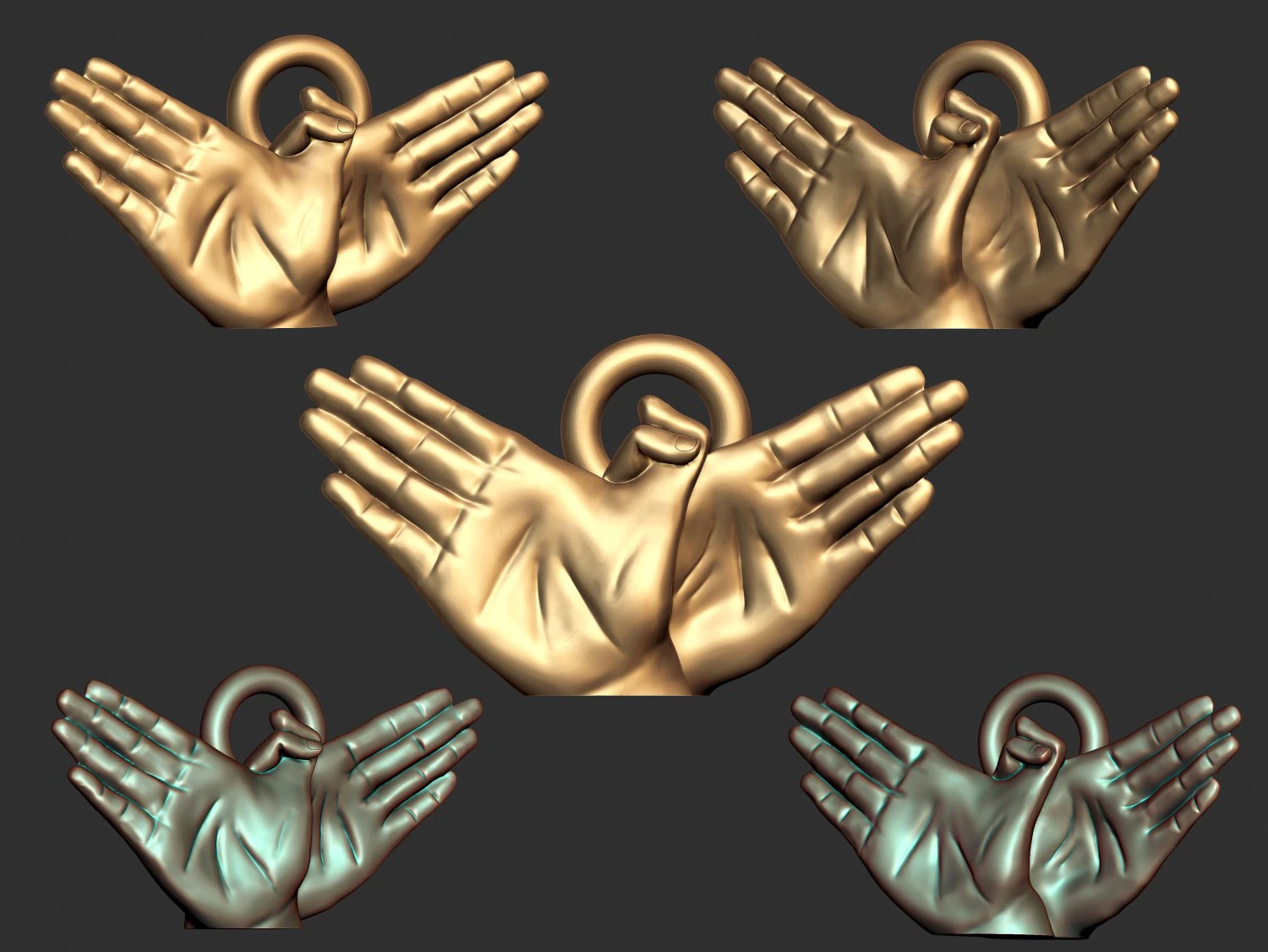 0133 angle hand pendant ready for 3d print 3D Print Model .c4d .max .obj .3ds .fbx .stl .blend