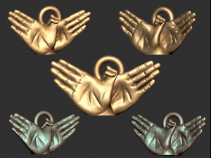 0133 angle hand pendant ready for 3d print Model do druku 3D