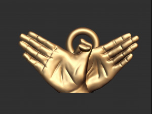 0133 angle hand pendant ready for 3d print 3D Print Model