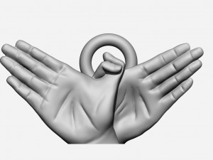 0133 angle hand pendant ready for 3d print 3D Print Model