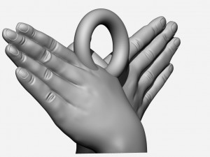 0133 angle hand pendant ready for 3d print 3D Print Model