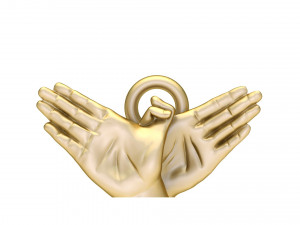 0133 angle hand pendant ready for 3d print 3D Print Model