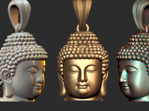 0135 buddha face pendant ready for 3d print Model do druku 3D