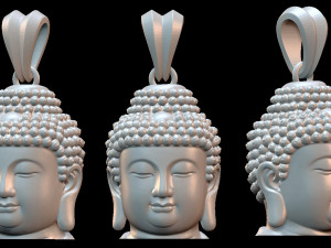 0135 buddha face pendant ready for 3d print Modello di stampa 3D