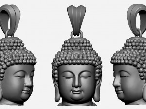 0135 buddha face pendant ready for 3d print Modello di stampa 3D