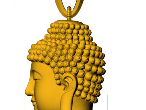 0135 buddha face pendant ready for 3d print Modello di stampa 3D