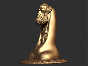 0136 bodhidharma monk ready for 3d print 3D Baskı Modeli