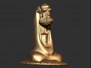 0136 bodhidharma monk ready for 3d print 3D Baskı Modeli