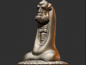 0136 bodhidharma monk ready for 3d print 3D Baskı Modeli