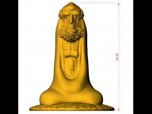 0136 bodhidharma monk ready for 3d print 3D Baskı Modeli