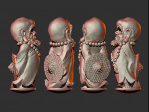 0137 bodhidharma monk ready for 3d print 3D Print Model