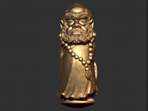 0137 bodhidharma monk ready for 3d print Modelo de impresión 3D