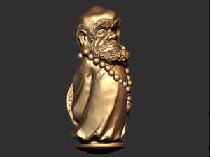 0137 bodhidharma monk ready for 3d print Modelo de impresión 3D