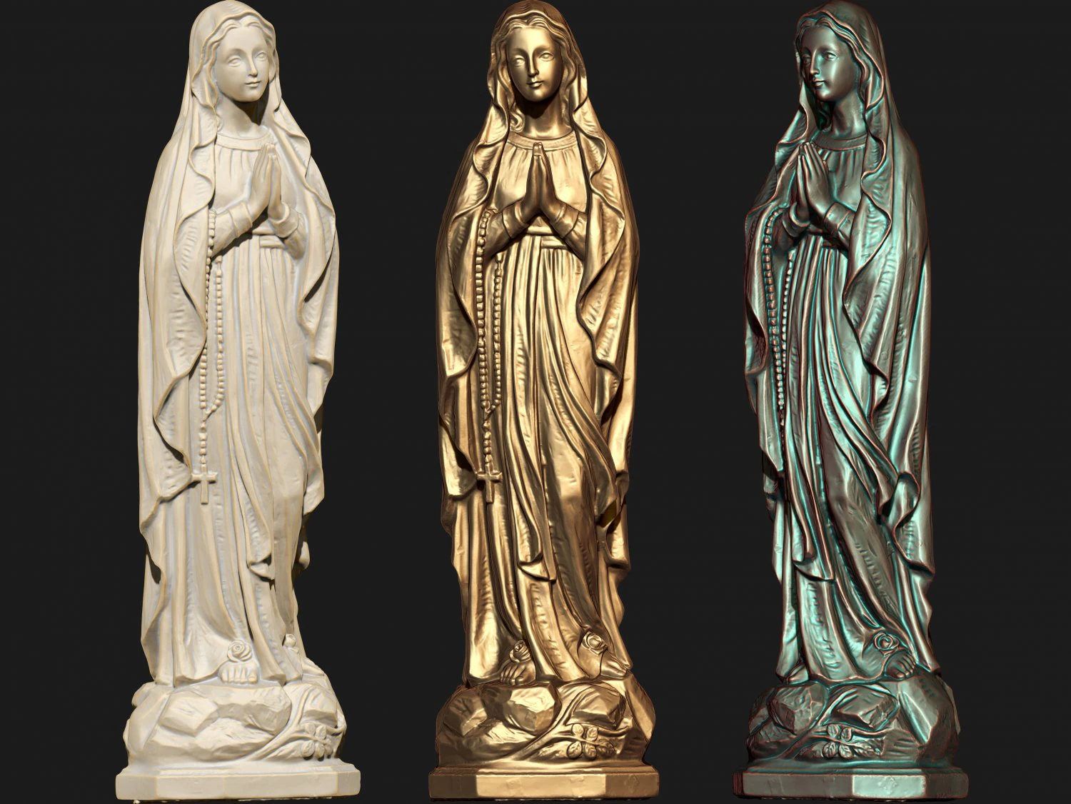 0138 saint mary model ready for 3d print 3D Print Model .c4d .max .obj .3ds .fbx .stl .blend 