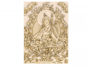 0139 chinese warrior painting bas-relief 3D Baskı Modeli