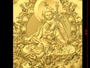 0139 chinese warrior painting bas-relief 3D Baskı Modeli