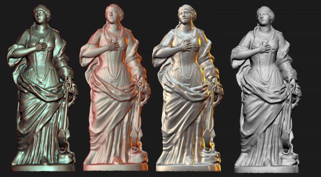 0140 saint catherine model ready for 3d print 3D Принт Модель .c4d .max .obj .3ds .fbx .stl .blend 