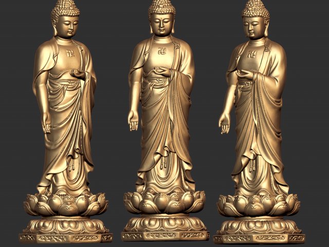 0123 gautam buddha 006 Modello di stampa 3D .c4d .max .obj .3ds .fbx .stl .blend 