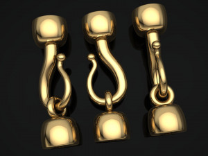 0146 jewellery accessories necklace clasp lock 3D Print Model