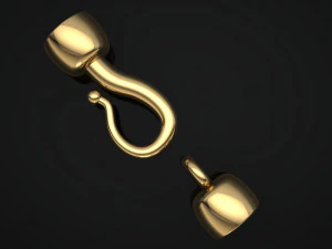 0146 jewellery accessories necklace clasp lock 3D Print Model