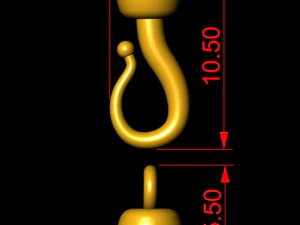 0146 jewellery accessories necklace clasp lock 3D Print Model