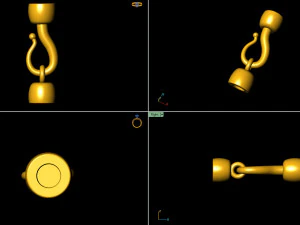 0146 jewellery accessories necklace clasp lock 3D Print Model