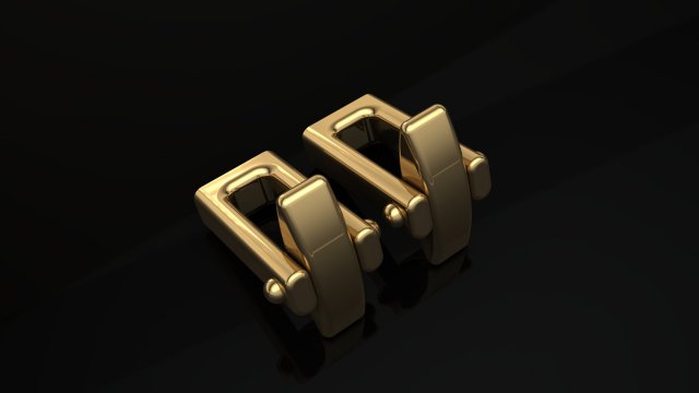 0148 cufflinks lock 1 Modello di stampa 3D .c4d .max .obj .3ds .fbx .stl .blend 