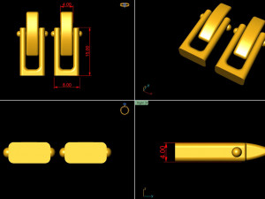 0148 cufflinks lock 1 Modello di stampa 3D