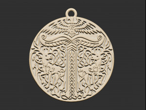 viking pendant ready for 3d print 3Dプリントモデル