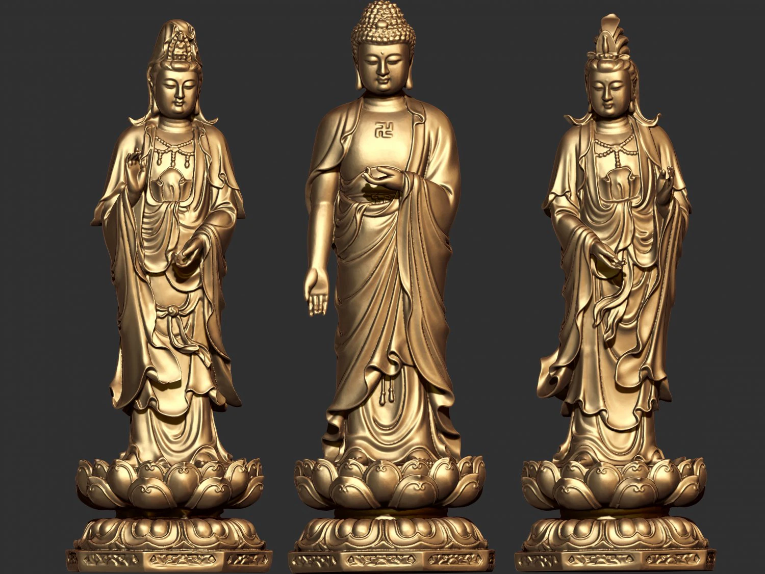 bodhisattva 001 3D Print Model .c4d .max .obj .3ds .fbx .stl .blend