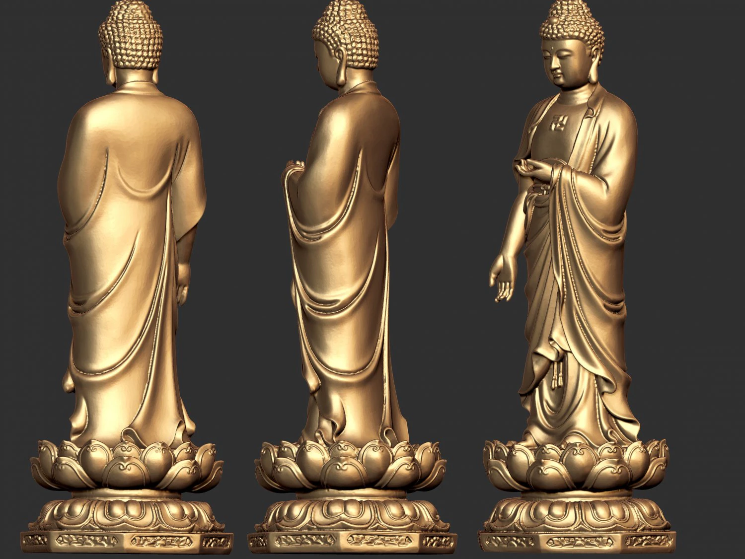 gautam buddha 006 3D Print Model .c4d .max .obj .3ds .fbx .stl .blend 