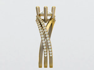 princess cut diamond ring 3D Print Model