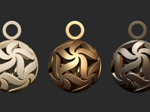 floral starball pendant 3D 프린트 모델