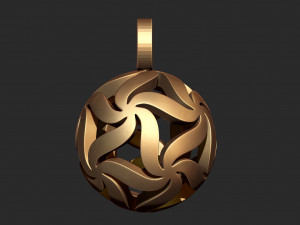 floral starball pendant 3D Print Model