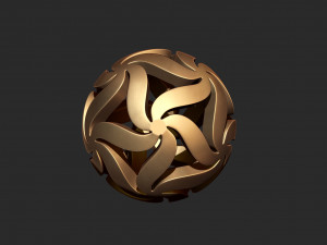 floral starball pendant 3D Print Model