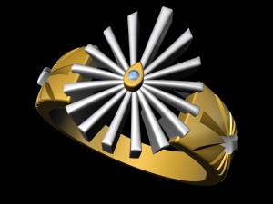 sun rays holy ring 3d print model 3D Принт Модель
