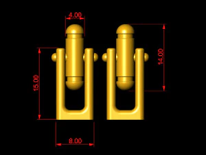 cufflinks lock 2 3D Print Model