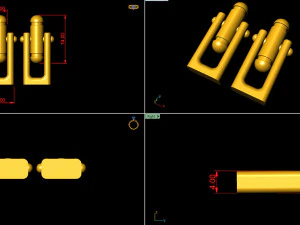 cufflinks lock 2 3D Print Model