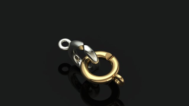 Lock bracelet clasp 3D model 3D printable