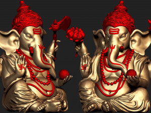 ganesh ji ready for 3d print Model Cetak 3D