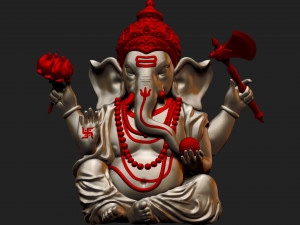 ganesh ji ready for 3d print Model Cetak 3D
